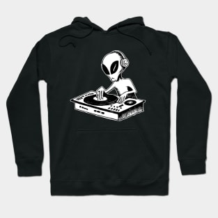 Tekno DJ Alien Rave Vinyl Hoodie